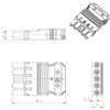 WITTKOWARE 5-Pin Socket Part (Installation Connector) with Screw Connection and
