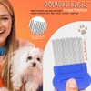 Flea Comb for Cats Dogs, 3 PCS Lice Combs Fine