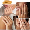 OOOPEL 3 Pcs Silver Rings for Women, Dainty 2mm Thin