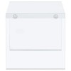 Coaster Opal Square End Table With Clear Glass Legs White