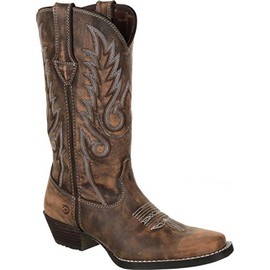 Durango Women's Dream Catcher Western Boot Mid Calf, Distressed Brown and Tan, 6