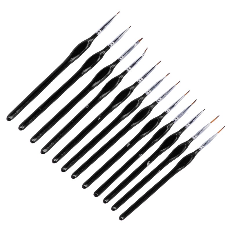 12Pcs Paint Brush Set for Face MakeUp Nail Scale Model
