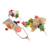 3pcs Parrot Shredding Chew Toy Bamboo Net Rattan Loofah Bird