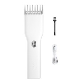 Hair Clippers for Men, Electric Hair Clipper Professional Cordless Fast Type-C Charging Ceramic Haircut Machine Hair Trimmer For Men Adult (Color : White)