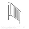 GOODSILO Outdoor Step Railings, Iron Picket Handrail, Matte Black, Powder