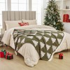 Douceur Christmas Tree Throw Blanket, Ultra Soft Olive Green Fluffy
