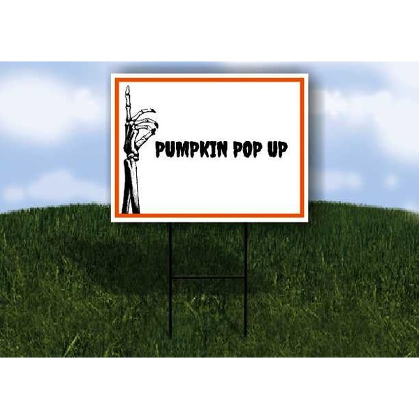 PUMPKIN POP UP Halloween Skeleton UP ARROW 1 Double Sided