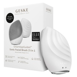 GESKE  Cepillo facial SmartAppGuided 5 en 1  Cepillo de limpieza facial elctrico  Cepillo de silicona suave  Limpieza facial profesional  Dispositivo 