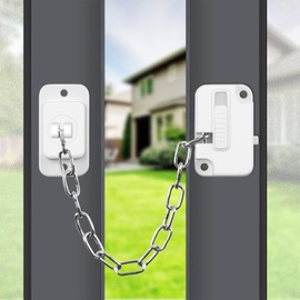 OTLGEUA 4Pcs Window Locks, Window Child Safety Locks for UPVC, Window Restrictor for Child Pets Safety, Adjustable Refrigerator Lock No Drilling