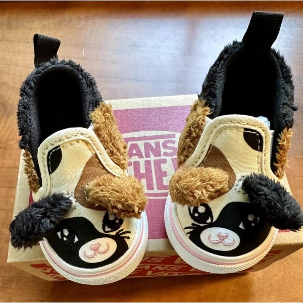 Vans Asher V Infant Toddler Shoes Sneakers Slip On Calico