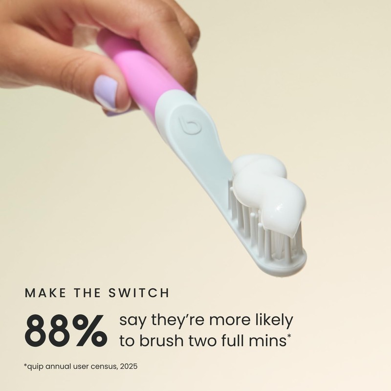 Quip Cepillo de dientes sónico de plástico para adultos Plus