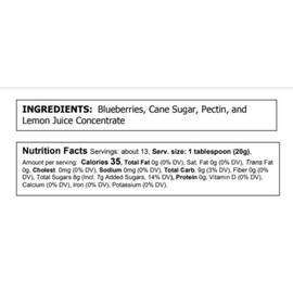 Food For Thought, Blueberry Preserves, Truly Natural, 9 oz.