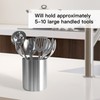IMEEA Small Silver Utensil Holder for Kitchen Counter - 4.3"