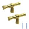 Bilindasly Bamboo Shape Cabinet Knobs Gold Dresser Knobs Kitchen Knobs