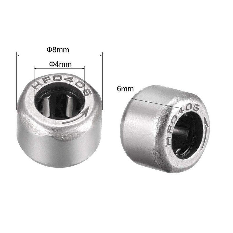 sourcing map Needle Roller Bearings, 4mm Bore 8mm OD 6mm