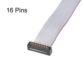 sourcing map IDC Wire Ribbon Cable FC/FD Male A Type 16 Pin Pitch 2.54 mm 0.2 m Long