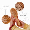 Regrowz Bamboo Paddle Hairbrush with Round Bristles - Detangle Hair