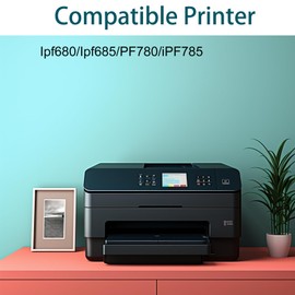 Compatible for Canon Ipf680/Ipf685/PF780/iPF785 Printers, Ink Cartridges Replacement for Canon PFI-207, High Yield 2600 Pages (1 Set)