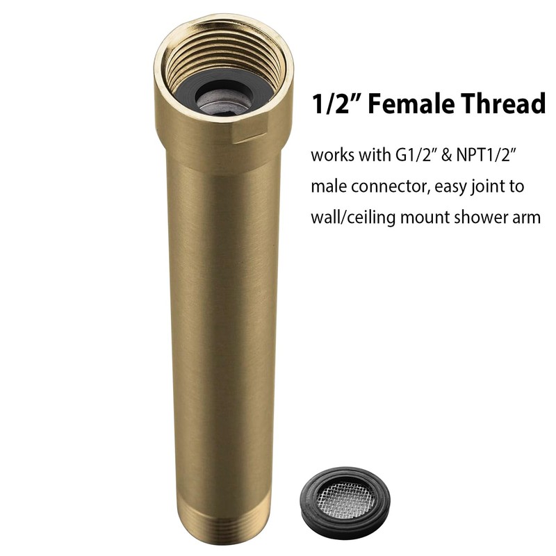 HOMYEP Shower Arm Extender 4 Inch Straight Extension Pipe Arm