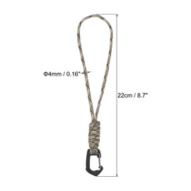 PATIKIL Badge Lanyard 18.8 Inch, Necklace Keychain Cord Metal Clasp Hook Ring Strap for Keys Whistle ID Card Badge Holder, Camo Apricot
