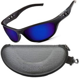 ZILLERATE Polarised Sunglasses For Men - Mens Womens Polarized Sports Sun Glasses, Fishing Driving Running Cycling Sailing Skiing Golf, UV400 Protection Safety Lenses, Wrap Around Men's Shades, Blue