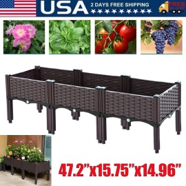 Unbranded Outdoor Elevated Raised Garden Bed Planter Box with Legs for Vegetable/Flow
