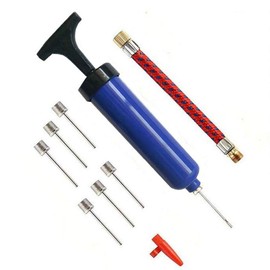 T&F Inflator Ball Pump with 7 Pcs Needles and 1 Pcs Valve Adapter 1 Pcs Air Hose for Football Basketball Volleyball Rugby Balloons and other Inflatable