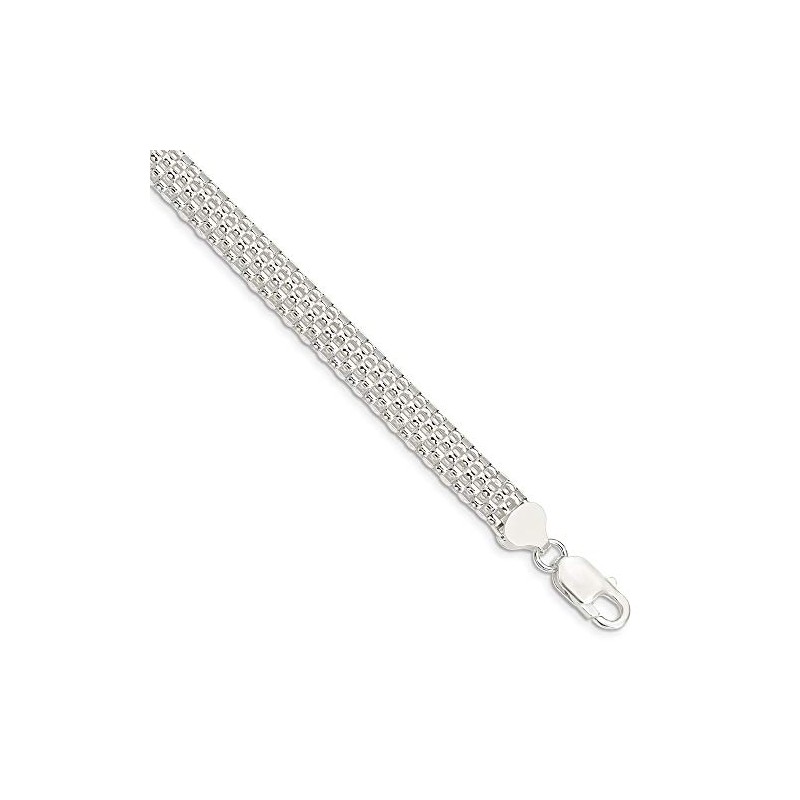 FB Jewels Solid 925 Sterling Silver Mesh Bracelet