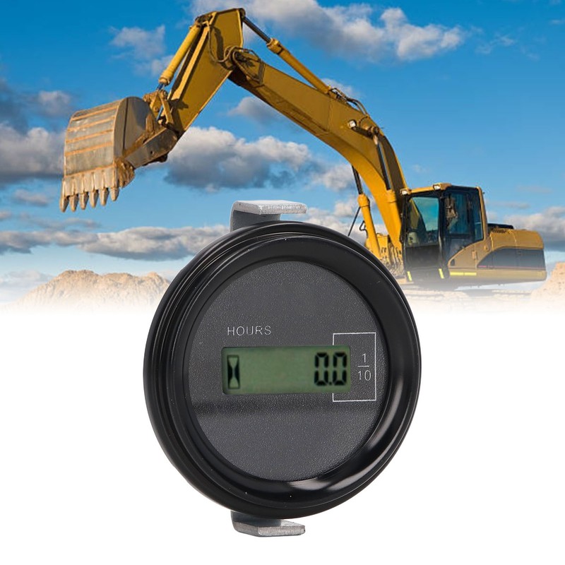 Excavator Timer Hour Meter Remote Control LCD Digital Display 12V‑36V
