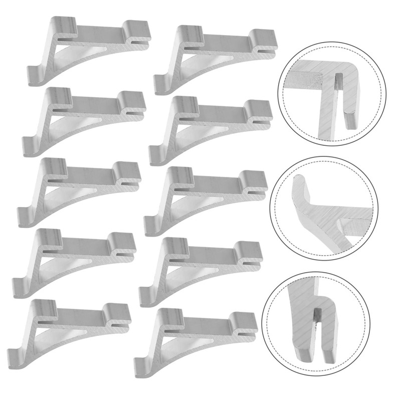 DOITOOL Aluminum Freezer Shelf Clips 10pcs Fridge Shelf Holder Refrigerator
