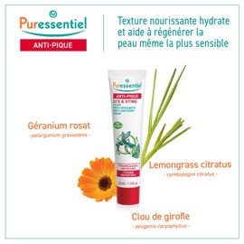 Puressentiel - Anti-Pique - Multi Soothing Cream - Insects and Plants Stings - Active Ingredient 100% Natural Origin - Fresh Effect - Soothes Itching and Irritation - 40ml