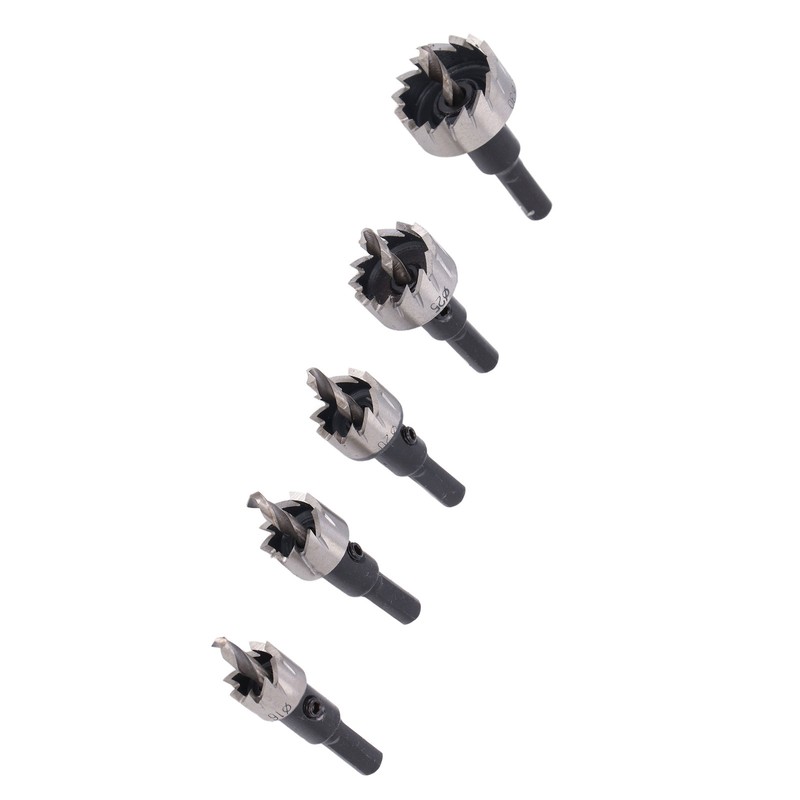 5Pcs Metal Hole Saw 16‑30mm High Speed Steel Wear Resistant