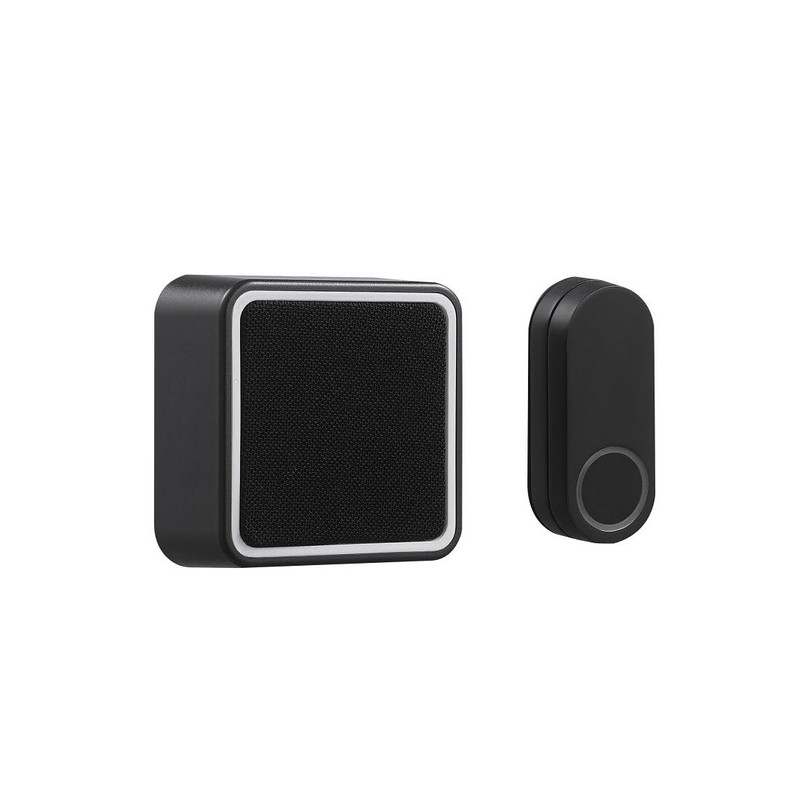 Globe Heath Zenith Black Plastic Wireless Door Chime Kit