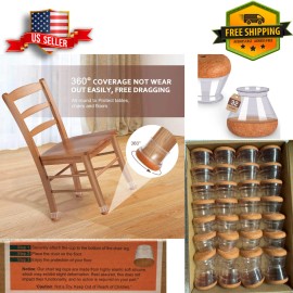Chair Leg Protectors 32 Pack with Non-Slip Floor Guards for Hardwood & Tile- USA