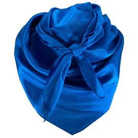 Yellowstone Wild Rag Bandana Scarf 100% Silk Solid Royal Blue