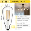 Gozelux Vintage LED Edison Bulbs, 6W, Equivalent 60W, Dimmable, High