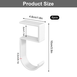 YGKYMVW Table Handbag Holder Hooks, Pack of 6 Bag Holders for Table Handbags Holder Table, Non-Slip Bag Hook Holder Handbag Bag Hanger for Office Desk Restaurant