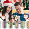 KAHEIGN 48Pcs Christmas Ballpoint Pens, 12 Styles Retractable Black Ink
