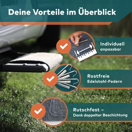 Premium Caravan Step Doormat, Exclusive Carpet for Camper, in Grey/Black, grey