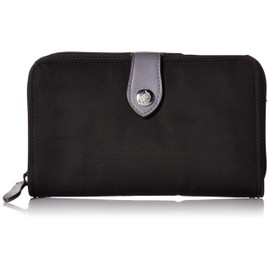 Vera Bradley Women's Midtown Snaptab Wallet With RFID Protection, Black, One Size