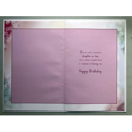 Daughter in Law Cup of Roses Sentiments Happy Birthday Card Lovely Verse