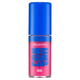 Collection Cosmetics Mega Lip Oil, Moisturising High Shine Lip Oil, Non-Sticky, Fat Applicator, Infused with Squalene and Cloudberry Oils, 5ml, Shade Lush, Shimmering Pink