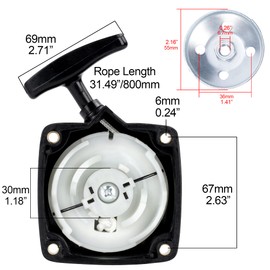 Recoil Pull Starter Replacement for 43cc 49cc Pocket Bike Gas Scooter X1 X2 X8