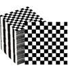 HSPAIDYP 100Pcs Checkered Flag Napkins Race Car Birthday Party Supplies