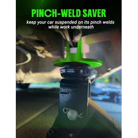 Hiopuz Floor Jack Accessories Magnetic Jack Adapter Frame Rail Protector Universal Fit Body Seam Protector Shields Compatible with Car SUV Truck Pickup Sedan MPV Wagon (Green-1)