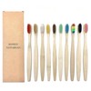 Cepillos de Dientes de Bambú Biodegradables con Cerdas Suaves Multicolores