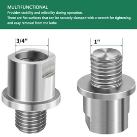 Alloy Steel Lathe Headstock Spindle Adapter 1in X 8TPI Male Thread to 5/8in X 10TPI Female Thread