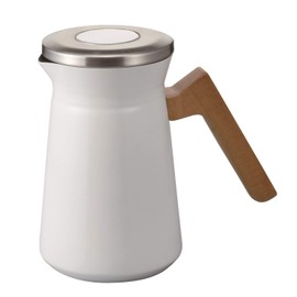 HARIO S-STP-600-W Stainless Thermal Pot, Storage Capacity, 20.3 fl oz (600 ml), White