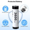 MLGBDC 18650 Rechargeable Battery 3600mAh Li-ion Batteries 3.7volt Batteries for