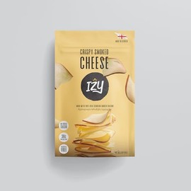 Crispy Smoked Sulguni Cheese Chips – 100% Natural, Keto-Friendly, Gluten-Free Snack – Freeze-Dried – 90g – Made in Georgia